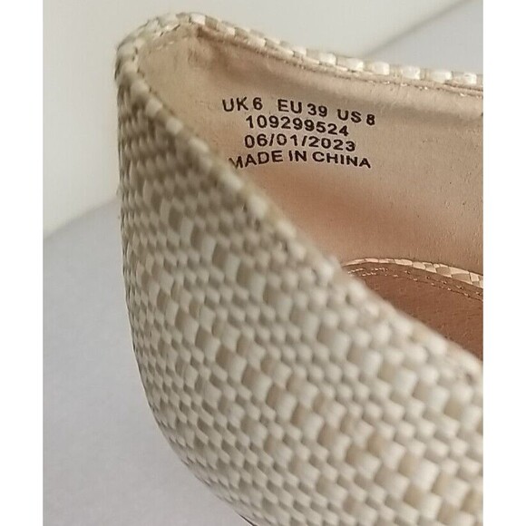 ASOS Design Shoes Womens Bow  Pointed Ballet Flats Woven Size US 6 - Picture 7 of 10